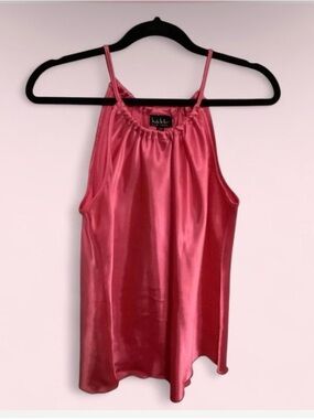 Bebe Vibrant Pink Satin Camisole